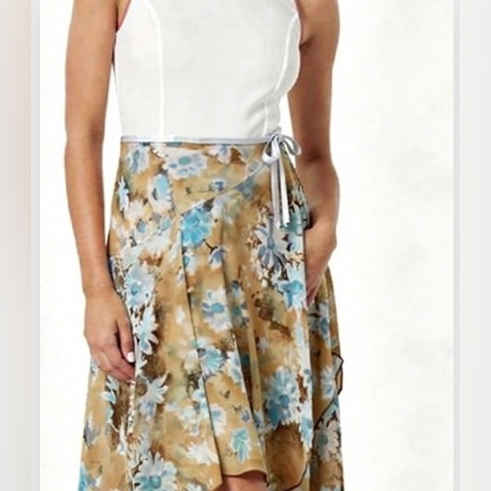 Luca Luca Floral Wrap Midi Skirt